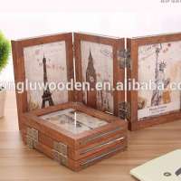 Original Customize Wood Picture Photo Frame For Home Decoration Bed Frame  baby print pu paint carving wood picture photo frame