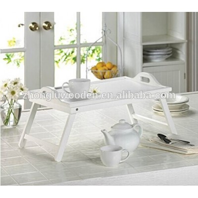 Winsome Wood Breakfast Bed Tray with Handle Foldable Legs