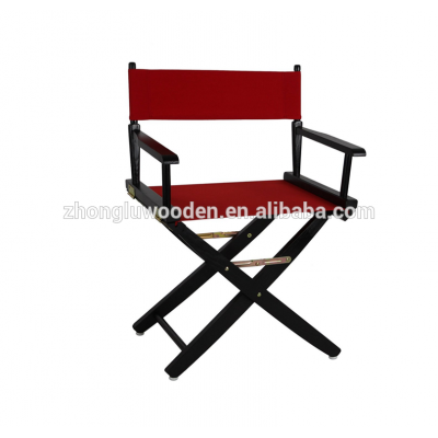 2017 hot sales CXZL1732 Red Color wood Frame Canvas High bar folding Chair