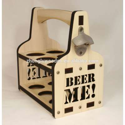 Beer Tote | Beer Holder | Wooden Beer Tote | Dog Beer Carrier | Beer Tote | Bottle Caddy | 6 Pack Holder | Six Pack Holder | Six