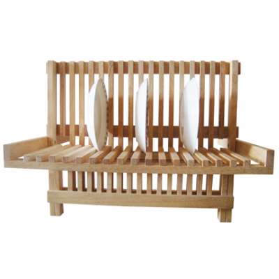 Professional made wooden dish rack wooden plate rack