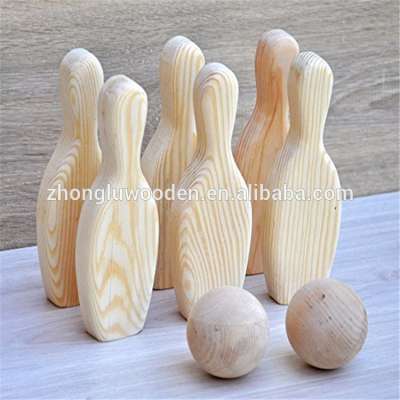 Wood bowling set Wood bowling pins and balls for kids Outdoor game Wooden bowling games for kids Wooden bowling pins for toddler