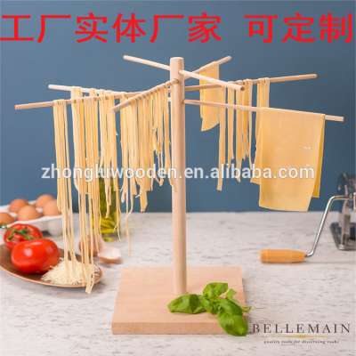 zhonglu Supply Collapsible BEECH Wooden Pasta and Spaghetti Drying Rack Stand